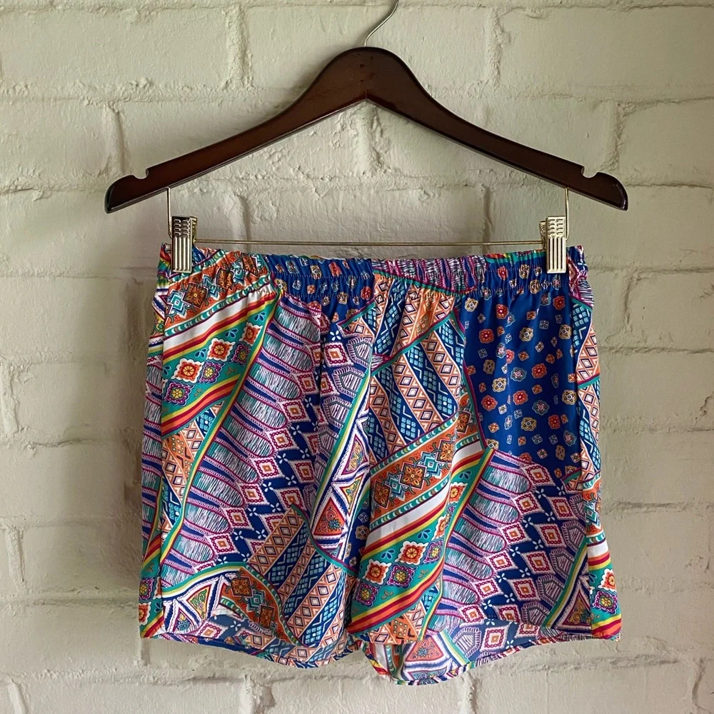Pronto USA Nordstrom sz large fun tribal print inspired orange pink blue - Picture 3 of 13